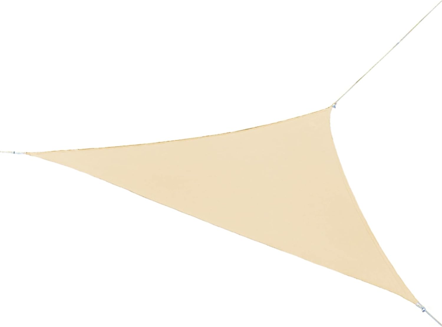 Coolaroo Ready-To-Hang Shade Sail - 90% UV Block Breathable Outdoor Sun Shade with Pre-Attached Ropes for Patios, Gardens & Seasonal Use, 16ft 5in, Triangle, Mocha