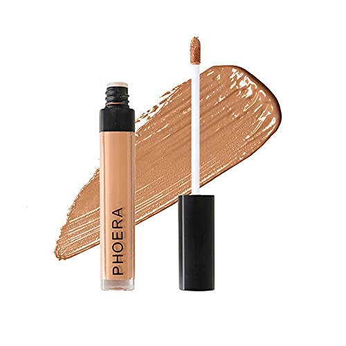 PhoeraFull‑Coverage Matte Liquid Concealer – Waterproof, Oil‑Free Camouflage for Dark Circles, Acne Scars & Under‑Eye (106 - Chestnut)