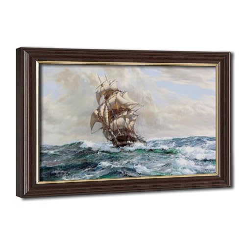 The Marco Polo par Montague Dawson toile de salon cadre suspendu pour ambiance marine élégante