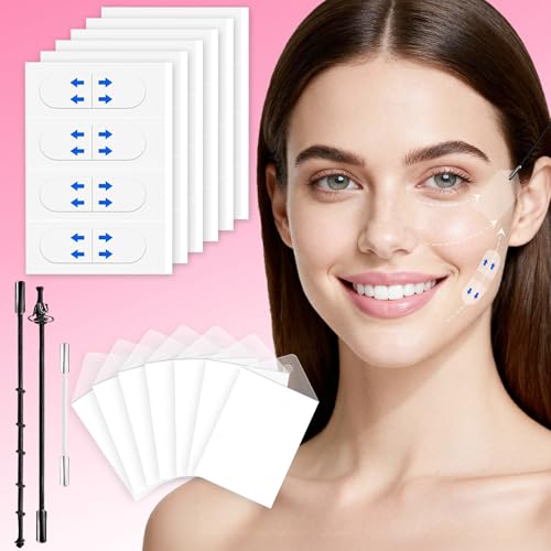 NBF Face Neck Tape Lifting Invisible, Face Lift Tape, 140 PCS Ins...