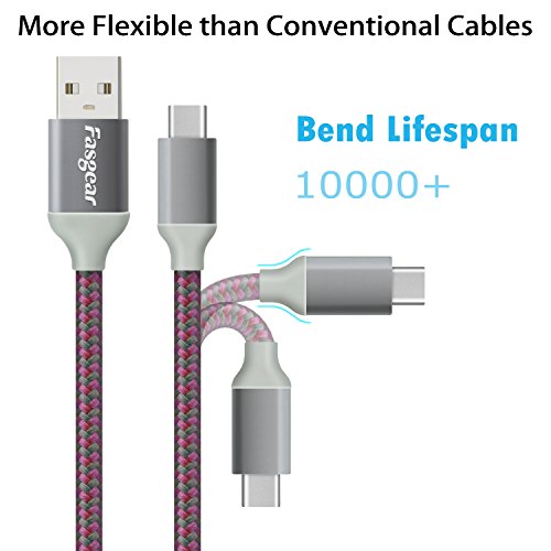 Usb C To Usb A Cables 3 Pack 10Ft Long 3A Fast Charging Type C 2.0 Charger Cord Nylon Braided Compatible With Galaxy S21 Note 10 S9 S8 A70 A60 A51/Lg V20 G6/Moto G/Ps 5 Controller (Blue/Black/Rose) #TOP1
