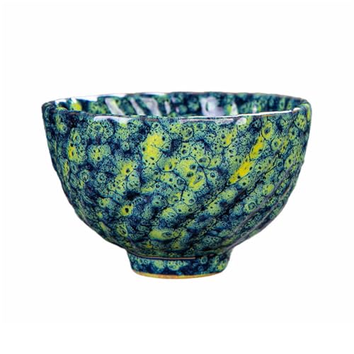 BESTORI Tazas de Té de Cerámica con Caja de Diseño Sin Asa Tazas de Té de Cerámica China Mate Taza Dde e Té Accesorios Verde