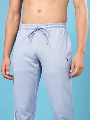 Image of TECHNOSPORT Men Mid Rise Solid Regular Fit Track Pant with Technodry, Antimicrobail for Gym, Workout, Sports and Regular Use