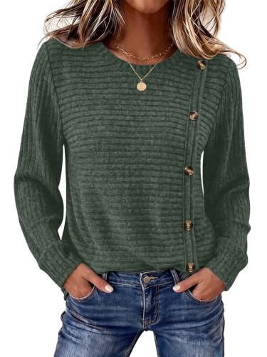 WIHOLL Womens Sweaters Fall Teacher Outfits Long Sleeve Shirts Tunic Tops - Image 3