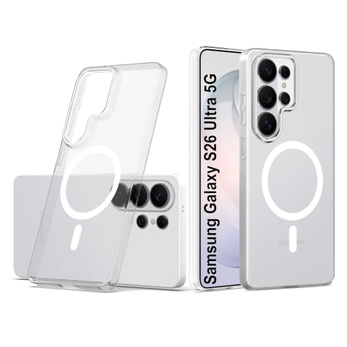 Image of Zapcase Back Case for Samsung Galaxy S26 Ultra 5G | Slim Lifetime Anti-Yellow Crystal-Clear Cover with Elevated Camera Protection & MagSafe Compatibility | Premium German Polycarbonate | Clear
