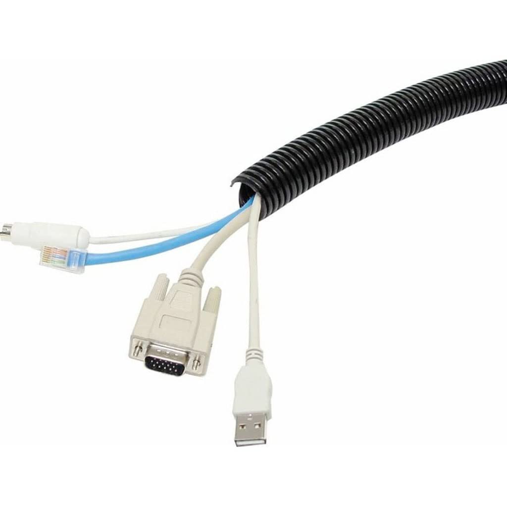 98FT 1/2 "Tubo De Alambre Dividido Tubo De Conductos, Tubo De Tubo De Manga Negra Tubo De Tubos De Tubos De Protección Cubierta De Manguera De Conducto Cable Eléctrico