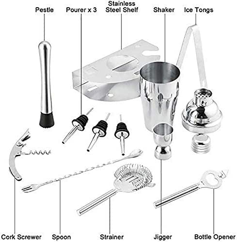 Set Coctelera 12 Piezas Acero Inoxidable miniatura 2