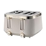 Russell Hobbs 4 Slice Toaster [1960W, Frozen/Cancel/Reheat function with Indicator light] Brontë Stone (Extra wide slots, 6 Browning levels, Lift & Look function, Lift high feature) 26771