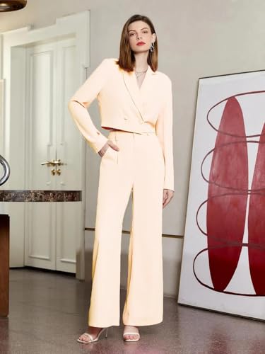 Image of KOTTY Women's Solid Relaxed Fit Full Sleeve Co-ord Blazer and Trouser Set.
