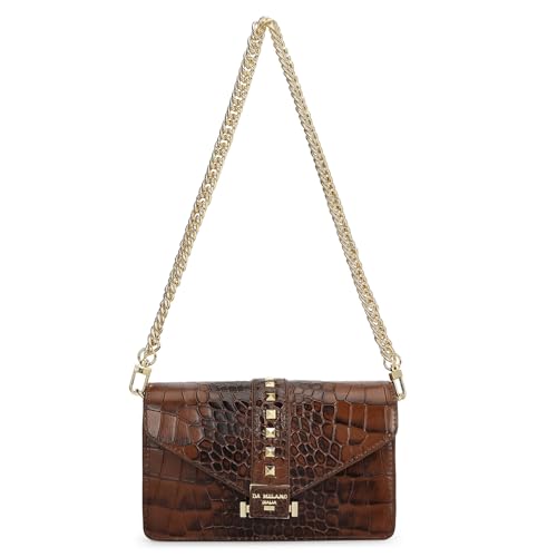 Image of Da Milano Leather Shoulder Bag for Women (00373OL)