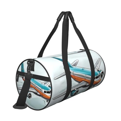 Travel Duffel Bag Sports Gym Bag With Shoes Compartment,Lightweight Overnight Weekender Bag Cartoon Airplane Yoga Gym Sports Bag For Men Women2