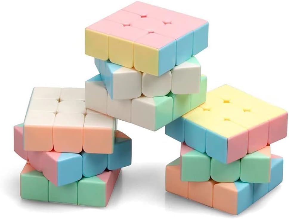Magic Cube Set, Educational Speed Cubes 3 Pack of 2x2x2 3x3x3 Pyramid Smooth Puzzle Cube
