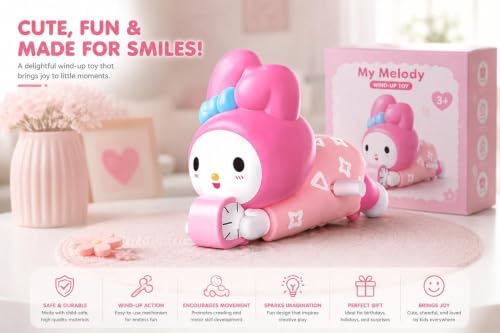 Image of Wind-Up Crawling Toy for Kids, Key-Operated Mechanical Moving Cartoon Character, Battery-Free Action Figure for Indoor Play, Return Gifts and Party Favors, Multicolor, Pack of 1, Key Toy 1
