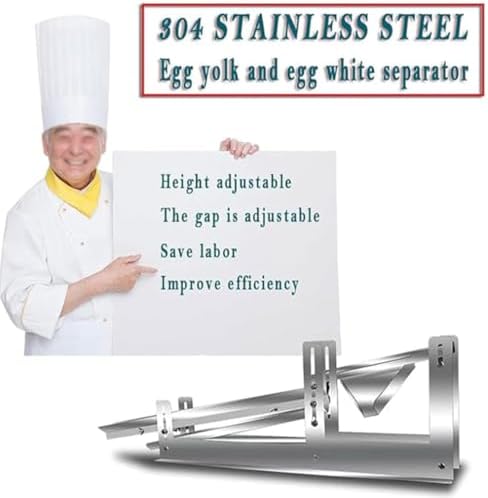 Egg Separator Machine, Stainless Steel Chicken Yolk Separator, 500-800 Pcs/H Adjustable Height Egg Liquid Filter for Various Working Environments
