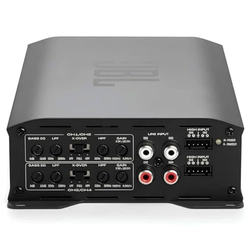 Image of JBL Stage 90041 4 Channel Compact Class D130W RMS Per Channel Car Amplifier | 1480W Peak, 130W RMS x4@2ohm, 260W RMS x2 Bridge - Variable Filters 32-320Hz - Compatible Factory and Aftermarket Radio