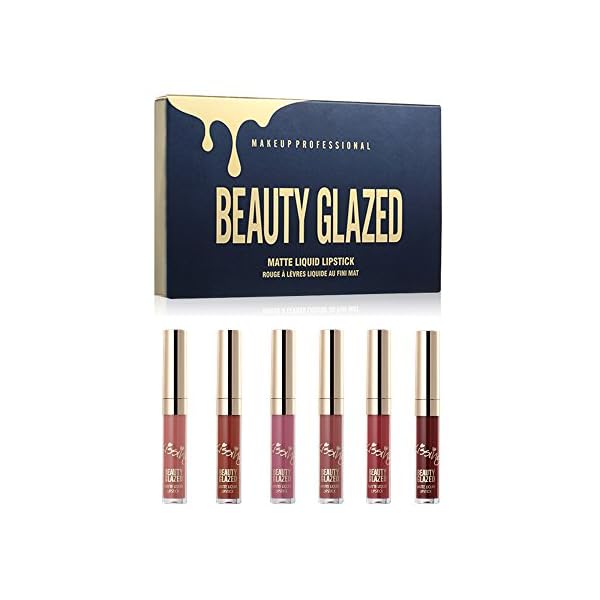 Beauty-Glazed-Matte-Nude-Liquid-Lipstick-Lip-Gloss-Kit-Waterproof-Lip-Makeup-Durable-Lipgloss-Cosmetics-Mini-6pcsset-Birthday-Edition-Long-Lasting-Non-Stick-Cup-Liquid-Lip-Gloss-Set MYUANGO Set of 6 Matte Liquid Lipsticks -Vegan, Long Lasting, Waterproof, Non-Stick Finish for Women and Girl