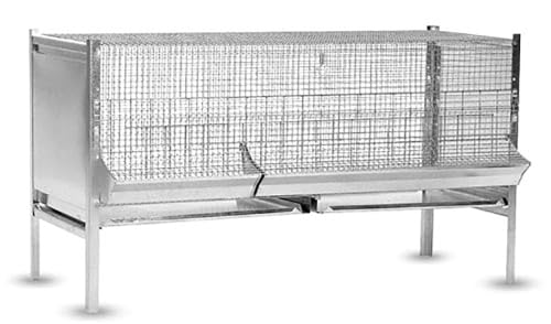 Gabbia per Polli Antitopo in Lamiera e Rete Zincata 143x80x74