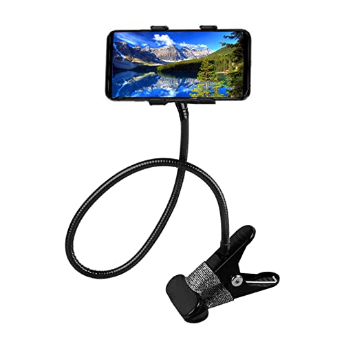 Lazy Bracket - Flexible Solid-Grip Phone Holder With Adjustable Universal Gooseneck Smartphone Stand Cell Phone Holder Gooseneck Mount, Lazy Clamp Clip Flexible Phone Stand For Office Desk Bed #TOP1