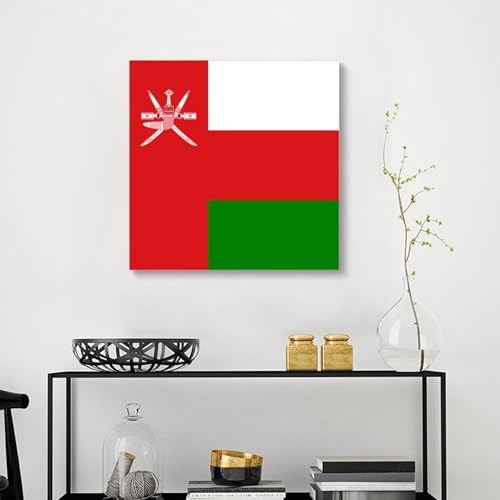 Bandera nacional de Omán en lienzo impreso para conectar con tus raíces en el hogar 4