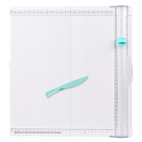 lalago Massicot A4, 35 x 36 cm Planche de Pliage Scrapbooking avec 1 Plioir, Coupe-Papier et Planche Pliante, Coupe Papier Guillotine pour Home, pour Papier,...