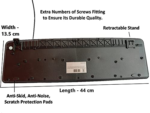 Image of Anjo USB Keyboard Wired with 104 UV Coated Anti Noise Keys, Rupee Key, Spill Proof