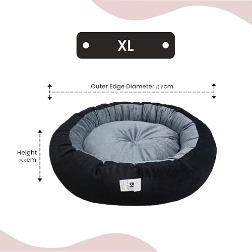 Image of XL Size Dog Bed for Large Size Dogs, Puppies, Kitten and cat Bed Velvet Fabric Color Full Brown Anti Skid Bottom Washable Export Quality Pet Bed