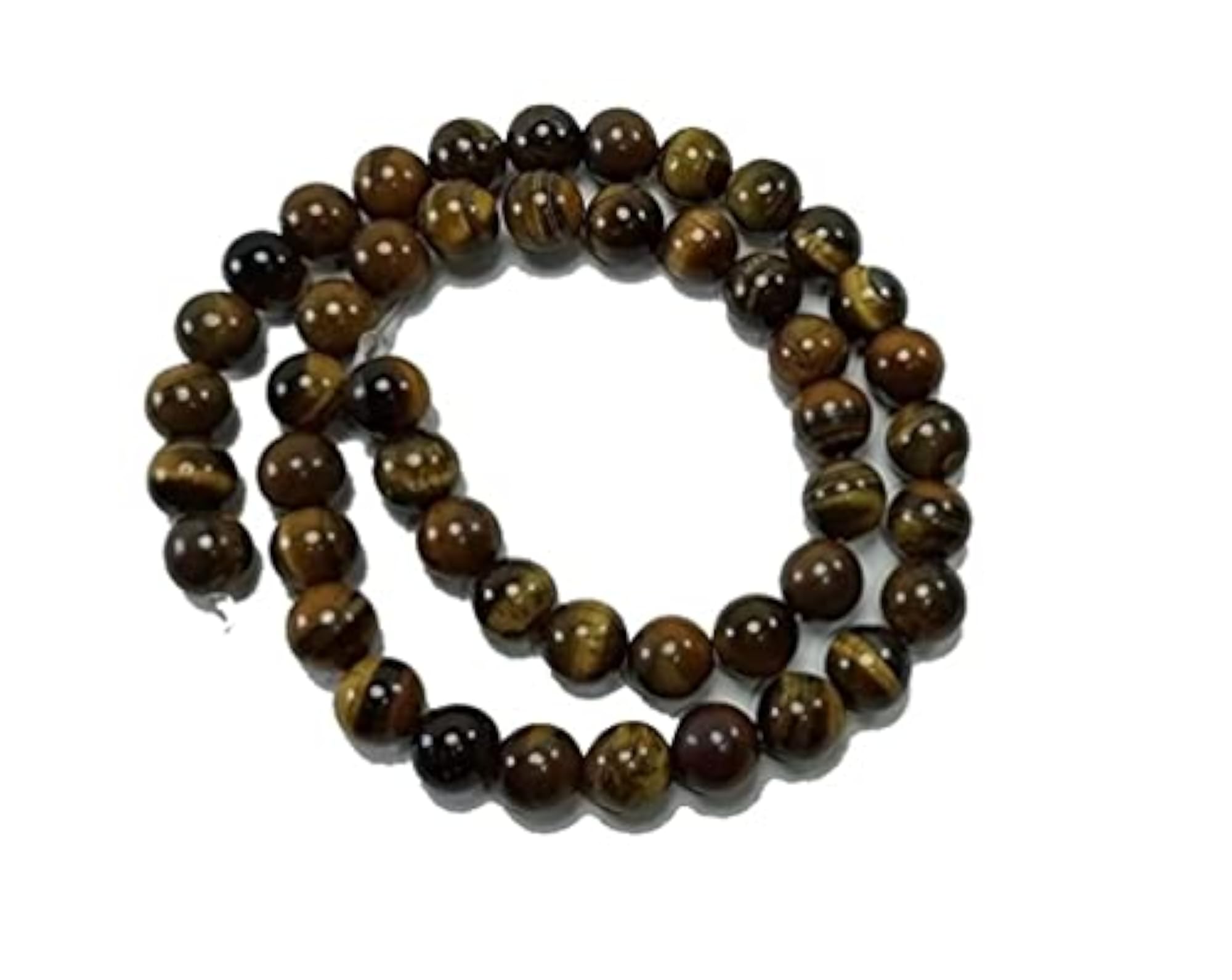 Tiger Eye Stone Line Beads for Reiki Healing