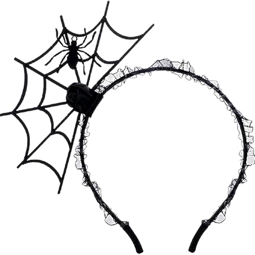 XinblueCo Halloween Spider Ghost Headband Spiderweb Hair Hoop Halloween Festival Party Cosplay Devil headband