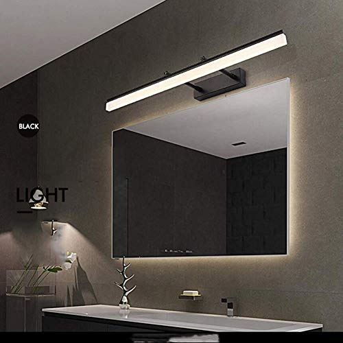 Espejo de baño LED con luz frontal regulable y aplique de pared ultrabrillante 6