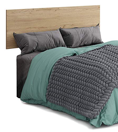MUEBLES PITARCH | Cabecero Cama Doble de 150 Moderno Industrial, Robe Gold, 50x160x1,6cm, Dormitorio de Matrimonio, Colección Camila