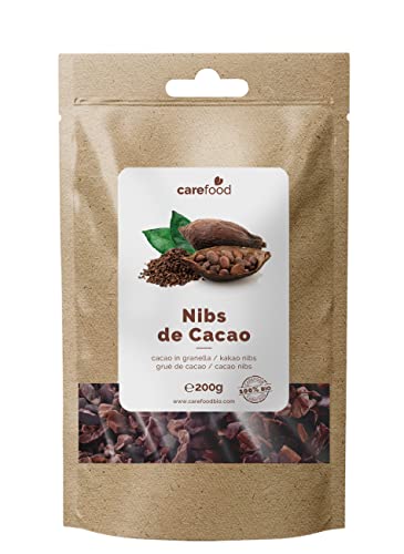 Grué de Cacao Cru Bio 200 g. Carefood | Cacao 100 % bio de l'Amazonie péruvienne | Naturel et Pur | Sans sucres ajoutés Cover
