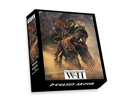 Pegasus Archer 1000 Piece Jigsaw Puzzle, Rajko Zigic Artwork Gothic Occult Dark Fantasy Print (Includes Poster Puzzle Guide)