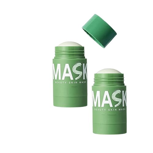 Máscara de té verde (paquete de 2), máscara de arcilla purificadora, removedor de puntos negros, mascarilla de limpieza profunda sin poros para todo