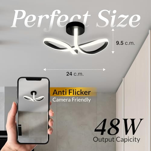 Image of LED Decorative Ceiling & Wall Light | Up to 50W Rated (48W Working Output) | Dual Mount Design | 3 Colour Mode (Warm /Natural /Cool White) | Modern LED Light for Home (Infinity)