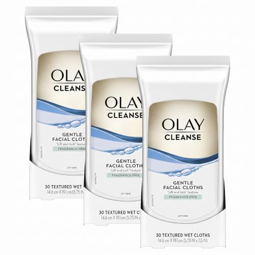 Olay Cleanse Gentle Facial Cloths, Fragrance Free, 30 count (Pack of 3) - image 1