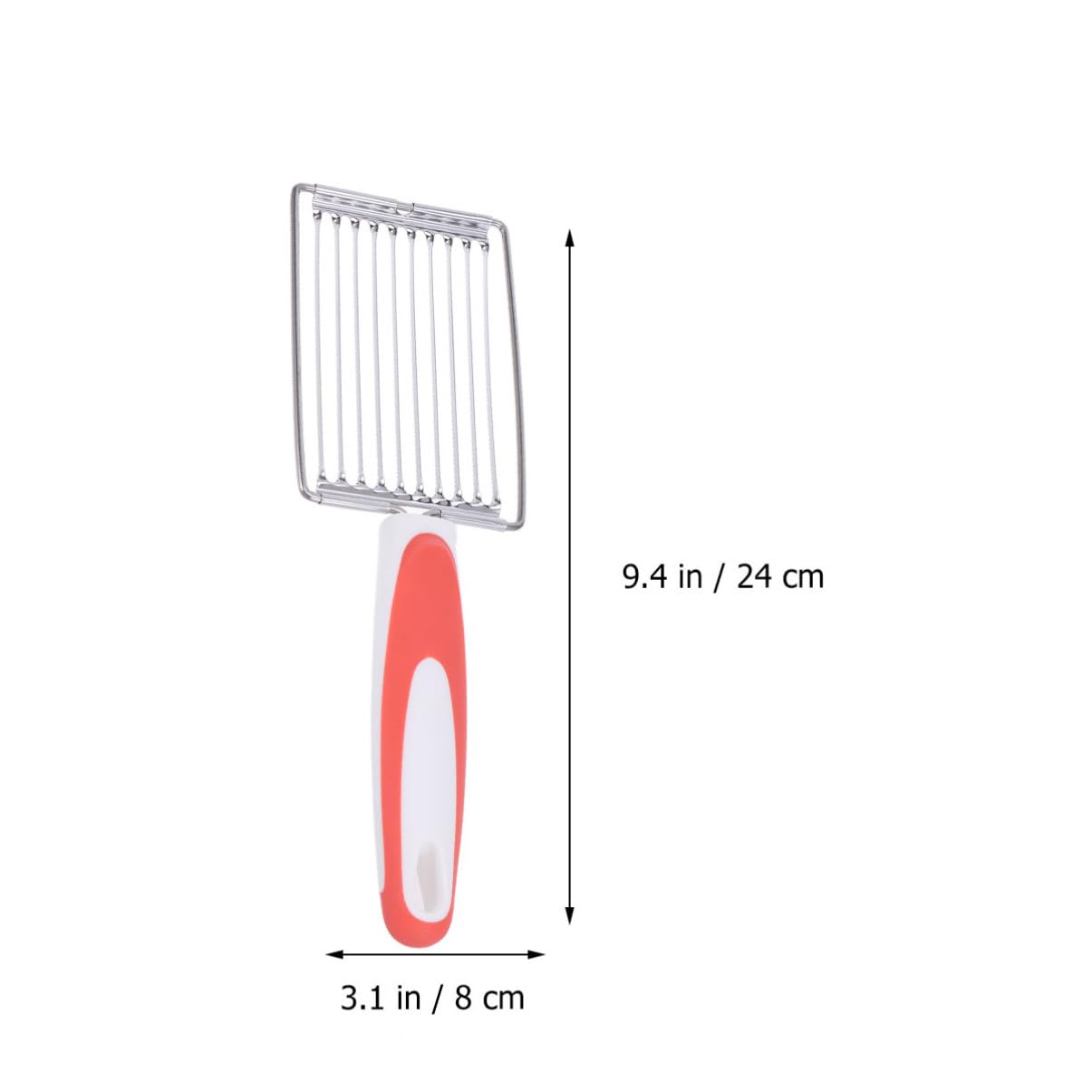 OFFSCH Multi-purpose Kitchen Slicer Stainless Steel Slicer for Tomatoes Fruits Vegetables Non-slip Grip Orange Easy to Use