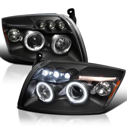 SPEC-D TUNING Projector LED Black Compatible with 2007-2012 Dodge Caliber, Left + Right Pair Headlamps Assembly
