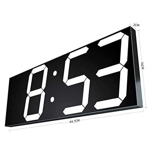 Reloj LED Digital con 16 alarmas, 8 Niveles de Brillo, Temporizador de Cuenta Regresiva, visualización de Fecha y Temperatura - Tamaño Grande (luz Azul)