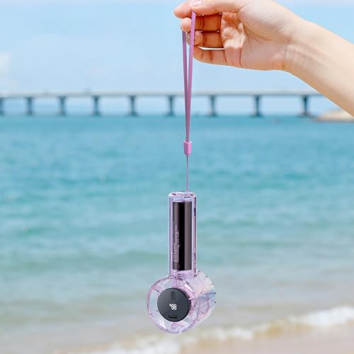 Mini ventilador de mano recargable con velocidad ajustable para verano 7
