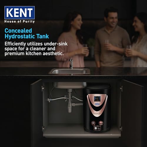 Image of KENT Sterling IoT Under the Counter RO Water Purifier| RO+UV+UF+Alkaline+Copper+TDS Control | IoT Enabled | Fully Automatic On&OFF Operation | 6L |20 LP /Hr|Ideal For Borewell /Tanker /Municipal Water