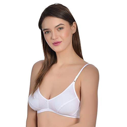 Image of Aimly Women's Cotton Non-Padded Non-Wired Low Coverage Regular Bra Pack of 3
