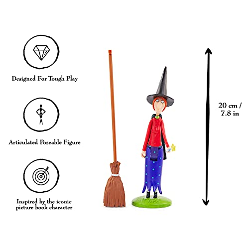 WOW! STUFF Witch from Room On The Broom Bewegliche Sammel-Actionfigur | Offizielles Spielzeug und Geschenke aus den Büchern und Filmen von Julia Donaldson und Axel Scheffler, Hexe und Besen