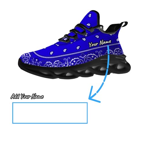 Running Shoes for Men Women Custom Paisley Sneakers Add Name Lightweight Walking Tennis Shoes Gifts for Men Women2