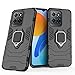ZMONE Phone Case for Honor X8 5G / Honor X6 / Honor X6s Case with Glass Screen Protector [2 Pack] Heavy Duty Dual Layer Military Grade Shockproof Protective Cover with Magnetic Ring Kickstand - Black