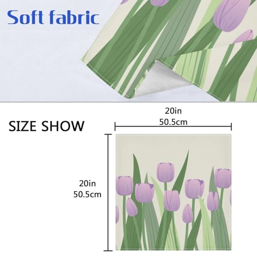 Servilletas de Tela Set de 6 Flores Tulipán 20x20in miniatura 6