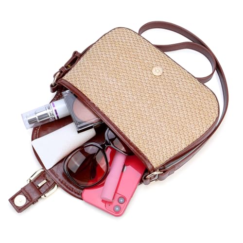 CHIC DIARY Women Straw Crossbody Purse Woven Beach Shoulder Bag Summer Handmade Hobo Handbag for Vacation4