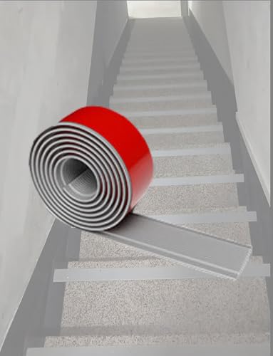 Tapetes de goma autoadhesivos for escalones, tapetes antideslizantes for baldosas de cerámica for exteriores, tiras antideslizantes for escaleras, for escaleras(Grey,3cm x 16.4ft)