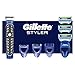 Gillette Fusion Styler Tondeuse 3-En-1, Comprenant 3 Sabots Interchangeables + 3 Lames de Rasoir Recharges