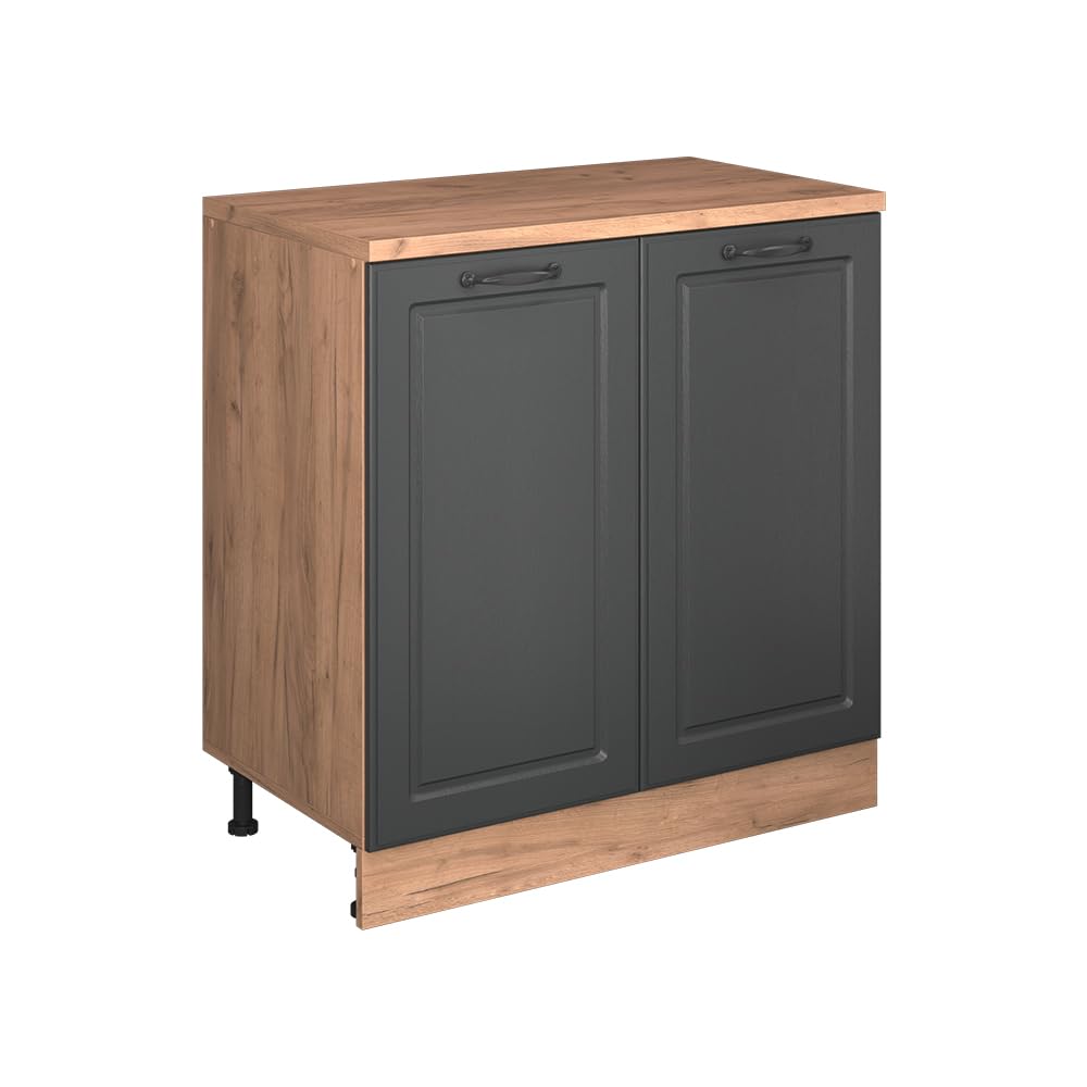 Vicco Extension cabinet Rion, Anthracite Shaker Style/Golden oak 80 x 46 cm