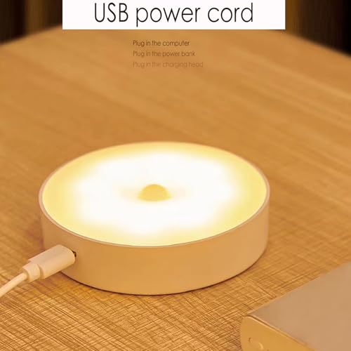 Megegulo Motion Sensor Night Light, Warm White Indoor Usb Rechargeable Led, Stair Magnetic Lamp For Cupboard, Hallway, Kitchen, Wardrobe, Closet (6 Pack) - 5